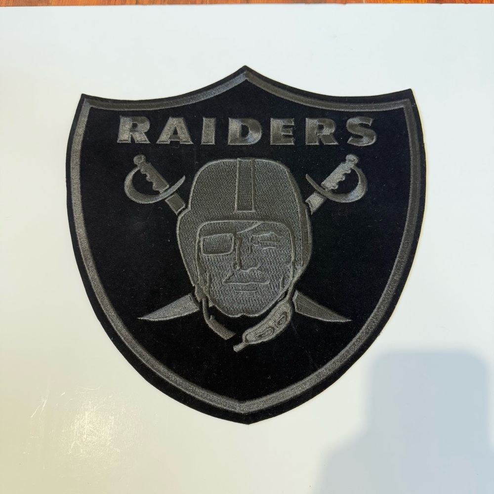 Raiders Blacked out velvet patch